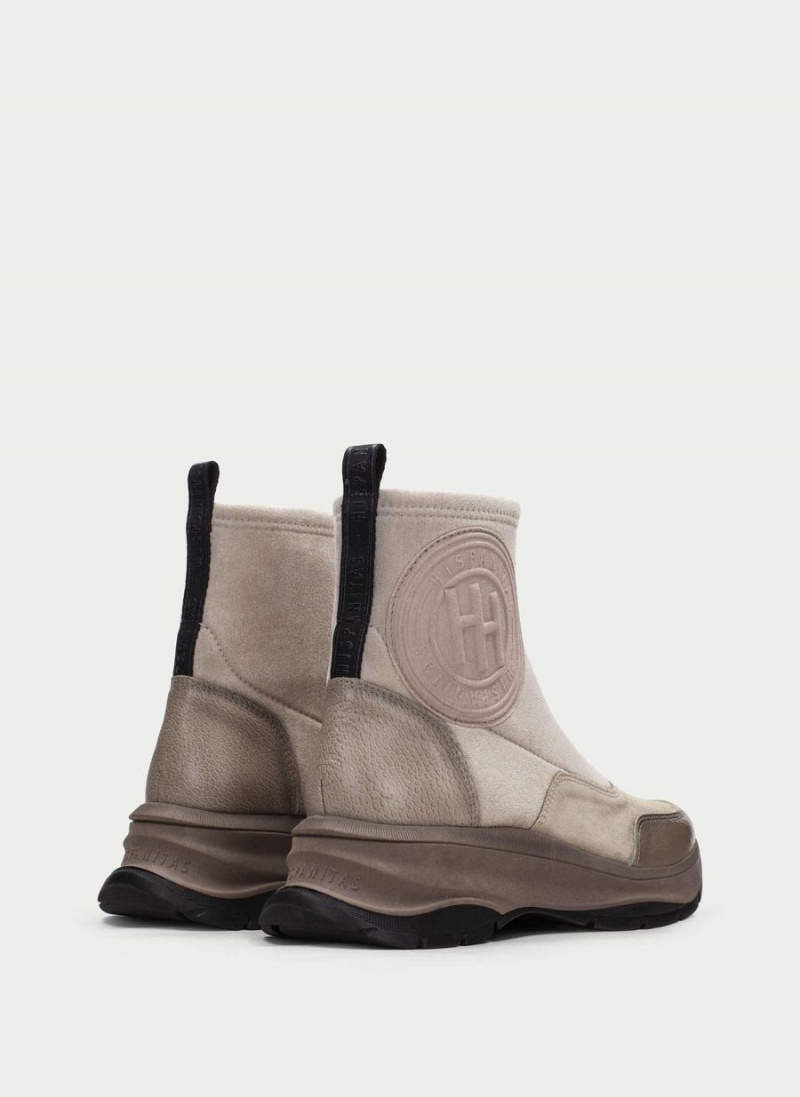 Hispanitas Alaska Stiefeletten Sport Damen Grau Braun Weiß | MME5940QE